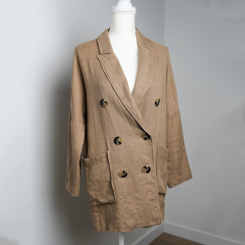 Zara Cotton  oversized linen blazer